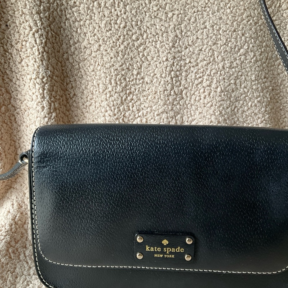 Kate Spade Black Crossbody Bag with Gold Accents